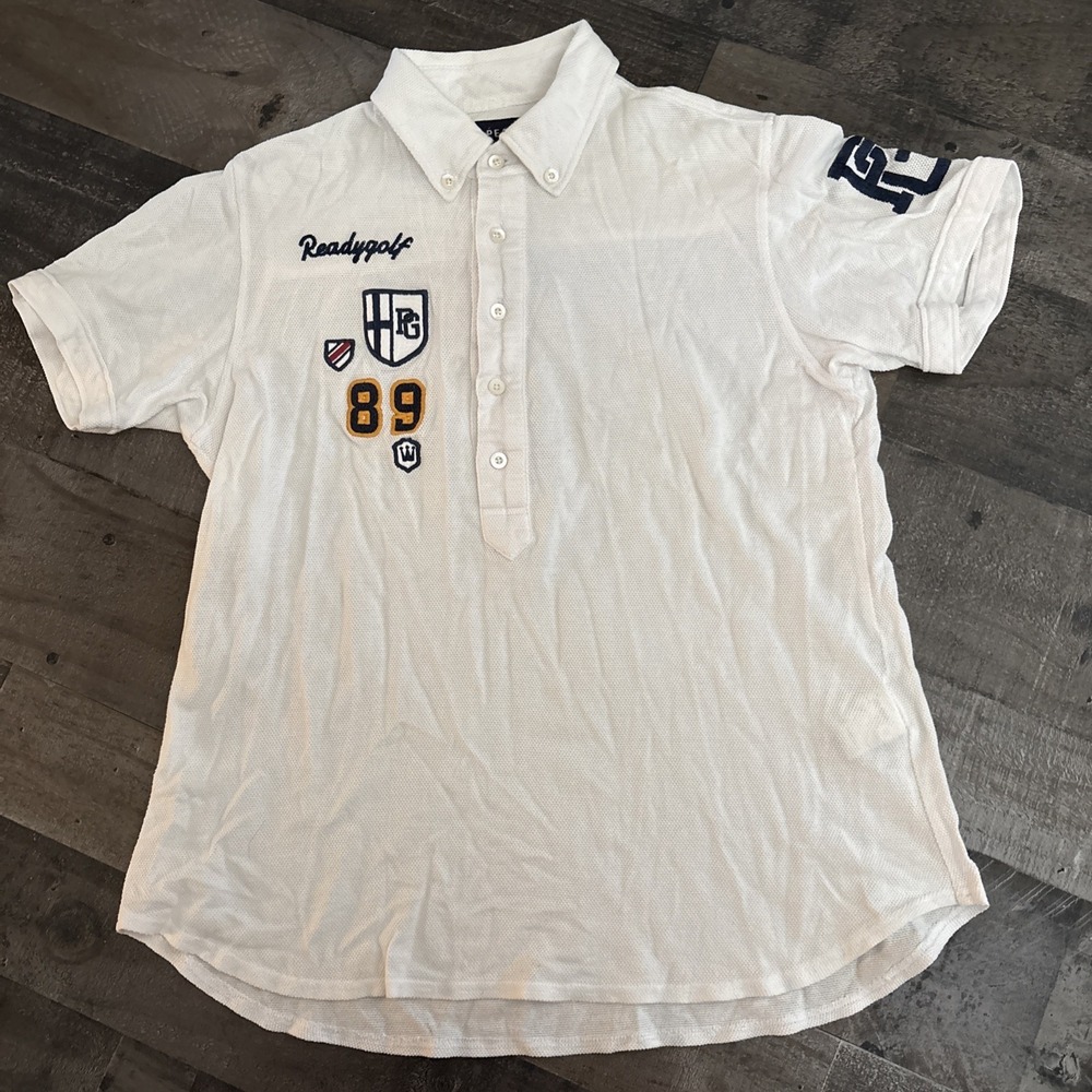 Pearly Gates Golf Polo Shirt Size 5  ( Japan Large , US Medium ) readygolf white